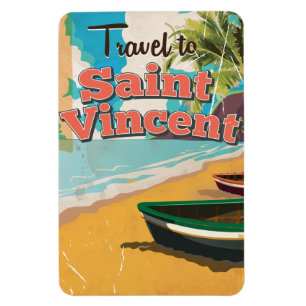 Saint Vincent vintage travel poster. Magnet
