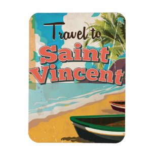 Saint Vincent vintage travel poster. Magnet