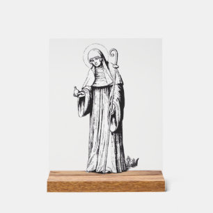 Saint Walpurga Medieval Anglo-Saxon missionary Acrylic Sign