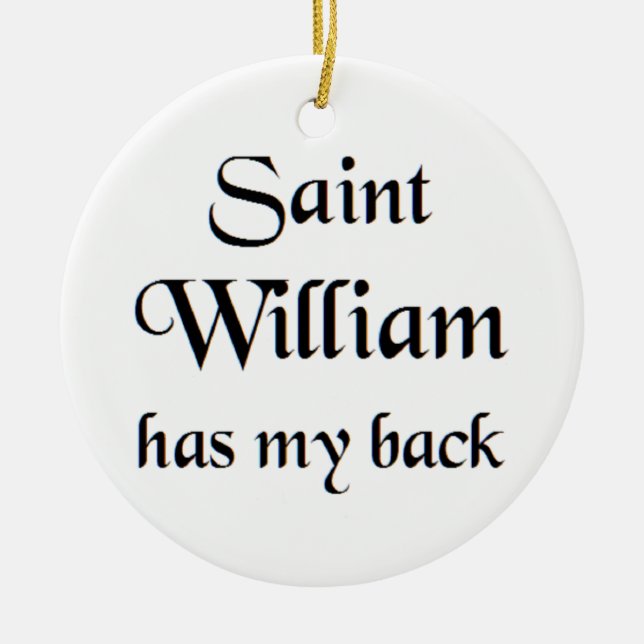 saint william coffee mug ceramic tree decoration (Front)