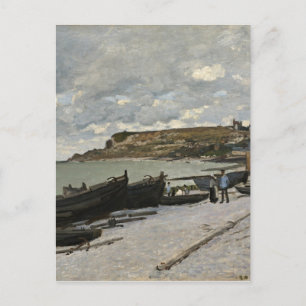 Sainte-Adresse by Monet - Boats Sea Cloudy Sky Postcard