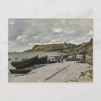 Sainte-Adresse by Monet - Boats Sea Cloudy Sky
