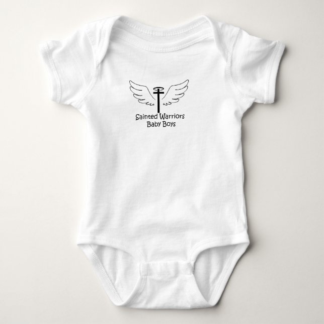 Sainted Warriors Baby Boys Creeper (Front)