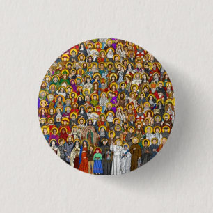 Saints, All saints, Catholic Saints 3 Cm Round Badge
