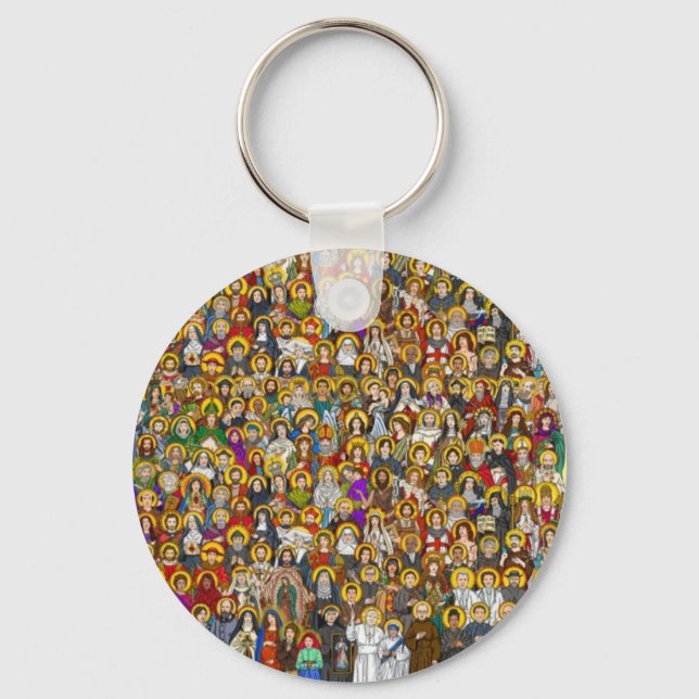Saints, All saints, Catholic Saints Key Ring (Front)