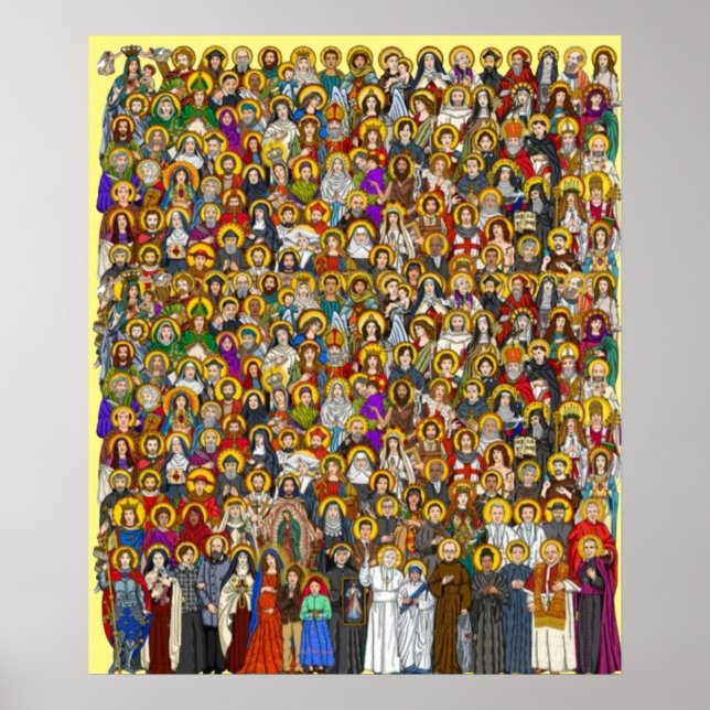 Saints, All saints, Catholic Saints Poster (Front)
