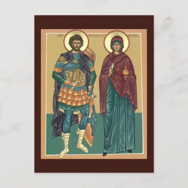 Saints Anastasia and Chrysogonus Prayer Card (Front)