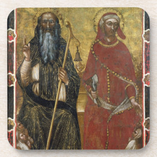 Saints Anthony Abbot and Eligius - Painted process Coaster