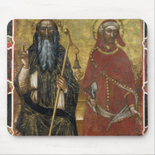 Saints Anthony Abbot and Eligius - Painted process Mouse Mat