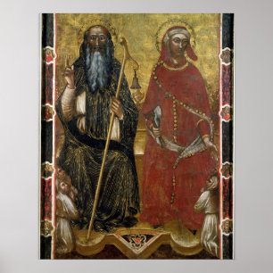 Saints Anthony Abbot and Eligius - Painted process Poster