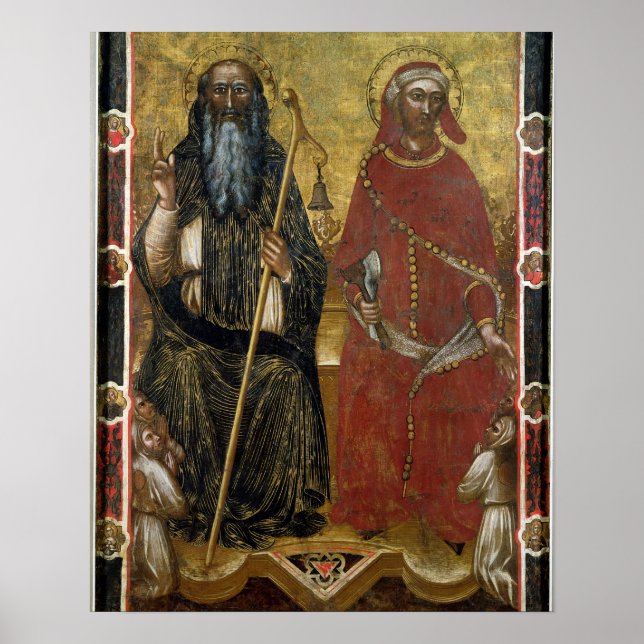 Saints Anthony Abbot and Eligius - Painted process Poster (Front)