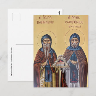 Saints Barnabas and Sophronios of Soumela Icon Postcard