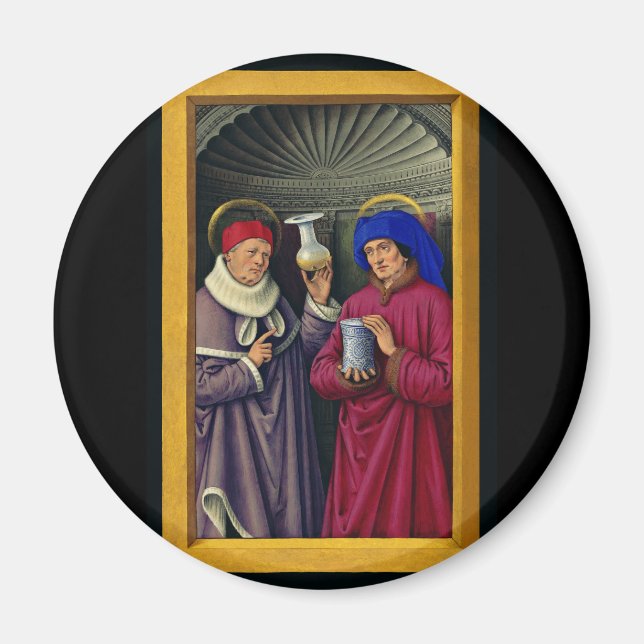 Saints Cosmas and Damian by Jean Bourdichon Magnet (Front)