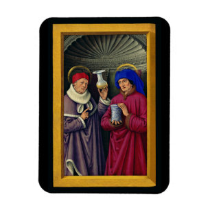 Saints Cosmas and Damian by Jean Bourdichon Magnet