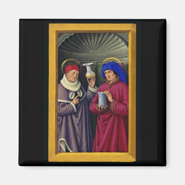 Saints Cosmas and Damian by Jean Bourdichon Magnet (Front)