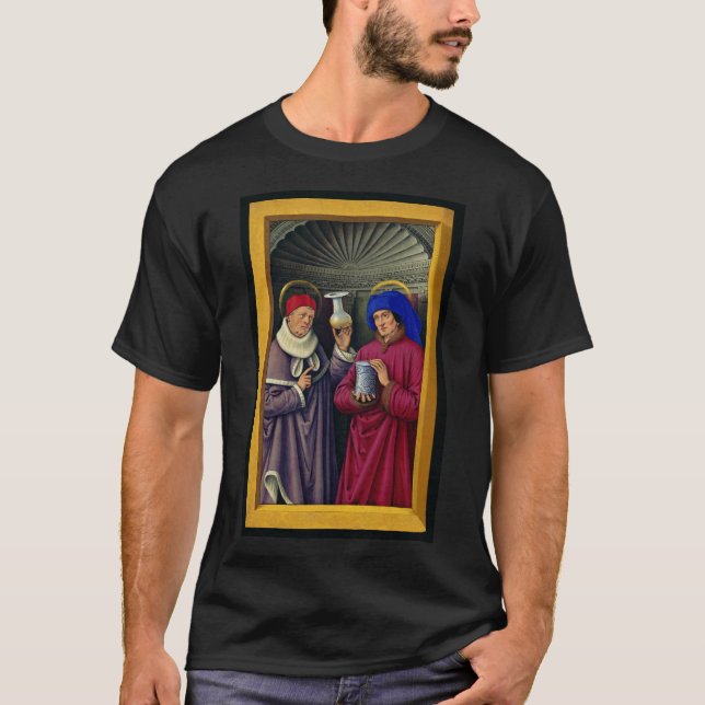 Saints Cosmas and Damian by Jean Bourdichon T-Shirt (Front)