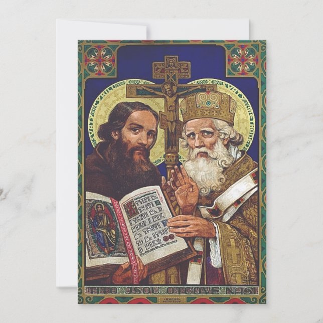 Saints Cyril and Methodius Patrons of Europe Invitation (Front)