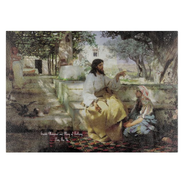 Saints Martha and Mary of Bethany Cutting Board (Front)