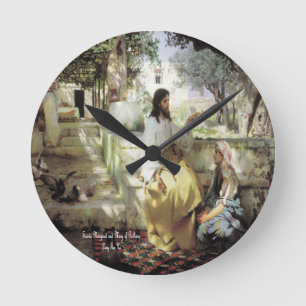 Saints Martha and Mary of Bethany Round Clock