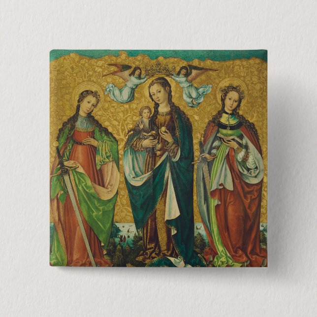 Saints Perpetua and Felicity 15 Cm Square Badge (Front)