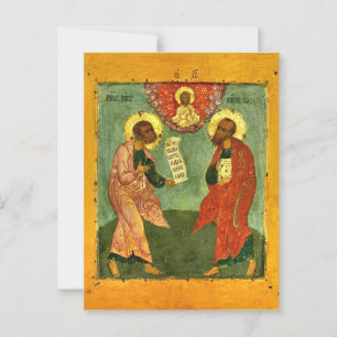 Saints Peter and Paul Orthodox Christian Icon Postcard