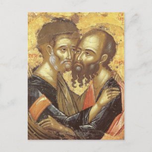 Saints Peter and Paul Orthodox Christian Icon Postcard