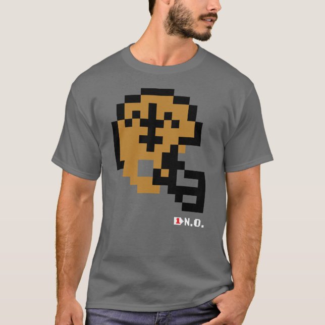 Saints Tecmo Bowl Helmet T-Shirt (Front)