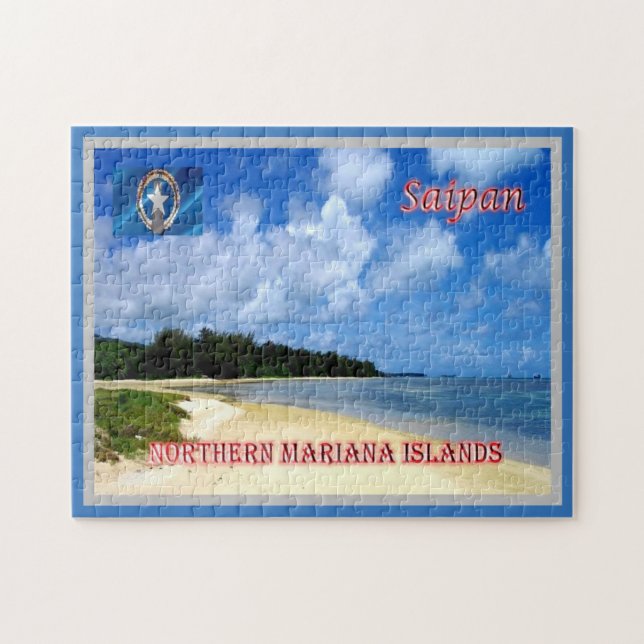 Saipan - Northern Mariana Islands - Tanapag Beach Jigsaw Puzzle (Horizontal)