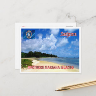 Saipan - Northern Mariana Islands - Tanapag Beach Postcard