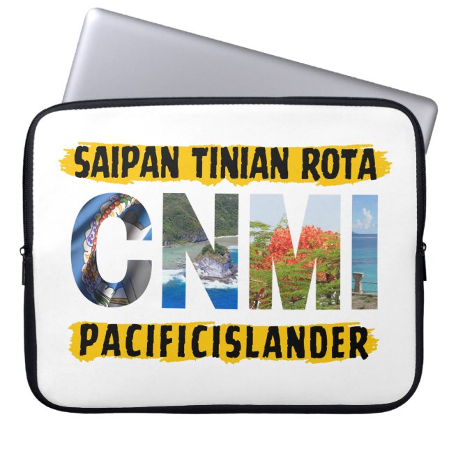 Saipan Tinian Rota CNMI Neoprene Laptop Sleeve  (Front)