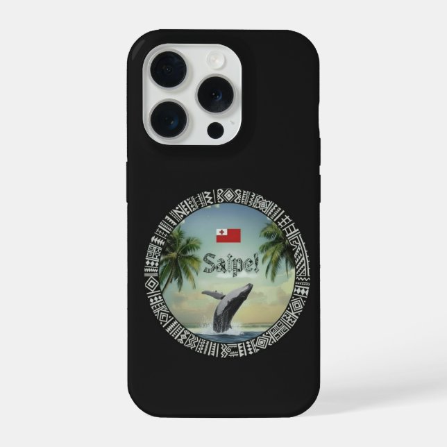 Saipe Tonga Eua whale off grid Pacific island iPhone Case (Back)