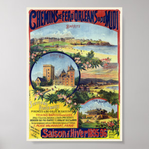 Saison d'hiver 1895/96 France Vintage Poster