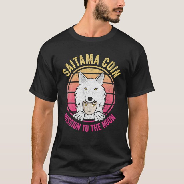 Saitama Coin To The Moon Crypto Token Cryptocurren T-Shirt (Front)