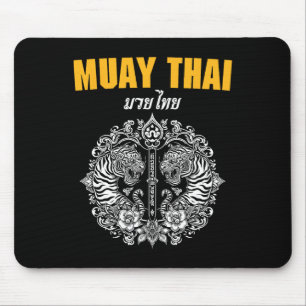 Sak Yant Muay Thai Art Tattoo Twin Tiger Kickboxin Mouse Mat