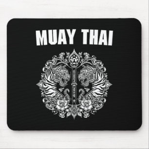 Sak Yant Muay Thai Art Tattoo Twin Tiger Kickboxin Mouse Mat