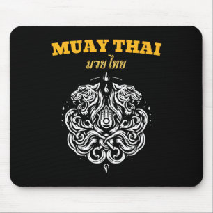 Sak Yant Muay Thai Art Tattoo Twin Tiger Kickboxin Mouse Mat