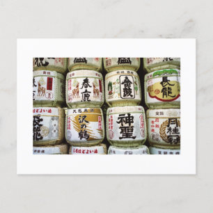 Sake Barrels: Nara, Japan Postcard