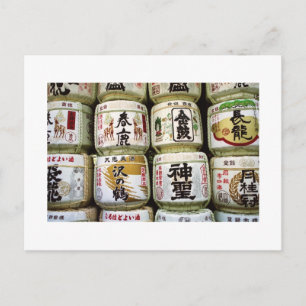 Sake Barrels: Nara, Japan Postcard