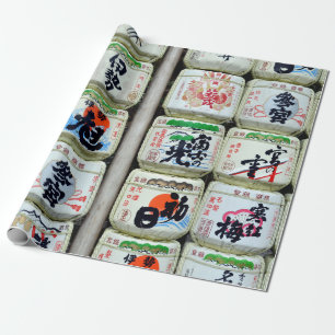 Sake Casks of Ise Shrine, Japan  Wrapping Paper