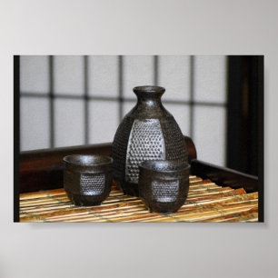 Sake Cups and Carafe Print