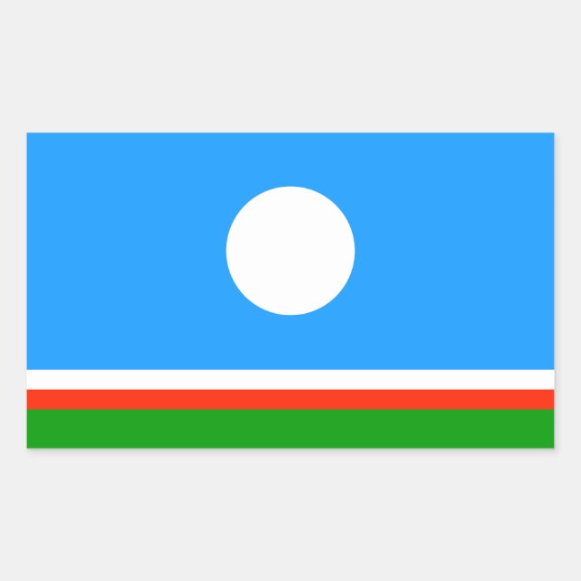 Sakha Flag Rectangular Sticker (Front)