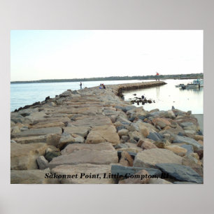 Sakonnet Point breakwater, Little Compton, RI Poster