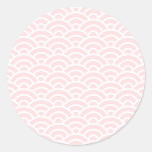 SAKURA 12 Seigaiha Waves - Energetic Ver.  Classic Round Sticker
