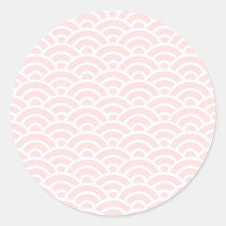 SAKURA 12 Seigaiha Waves - Energetic Ver. Classic Round Sticker