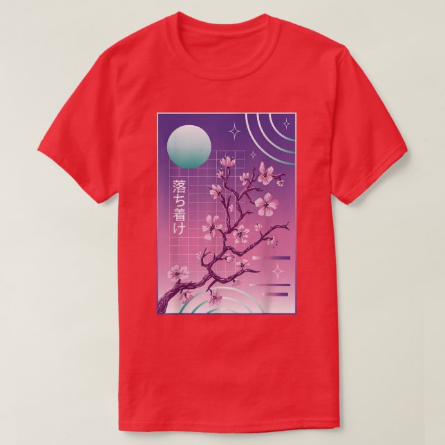 Sakura 80s 90s Japanese Cherry Blossom Vaporwave A T-Shirt (Design Front)