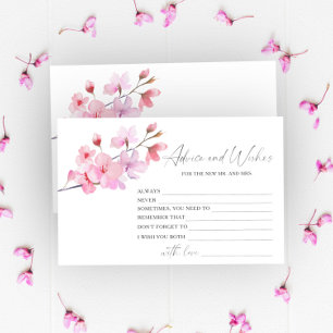 Sakura - advice and wishes bridal shower stationery