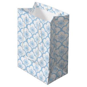 Sakura Baby Blue - White Medium Gift Bag