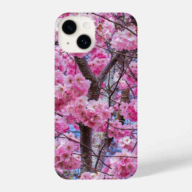 Sakura Bloom Elegance: iPhone 14 Slim Fit Case (Back)