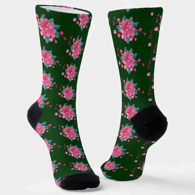 Sakura bloom socks (Angled)