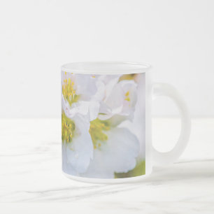 Sakura Blossom Frosted Glass Coffee Mug